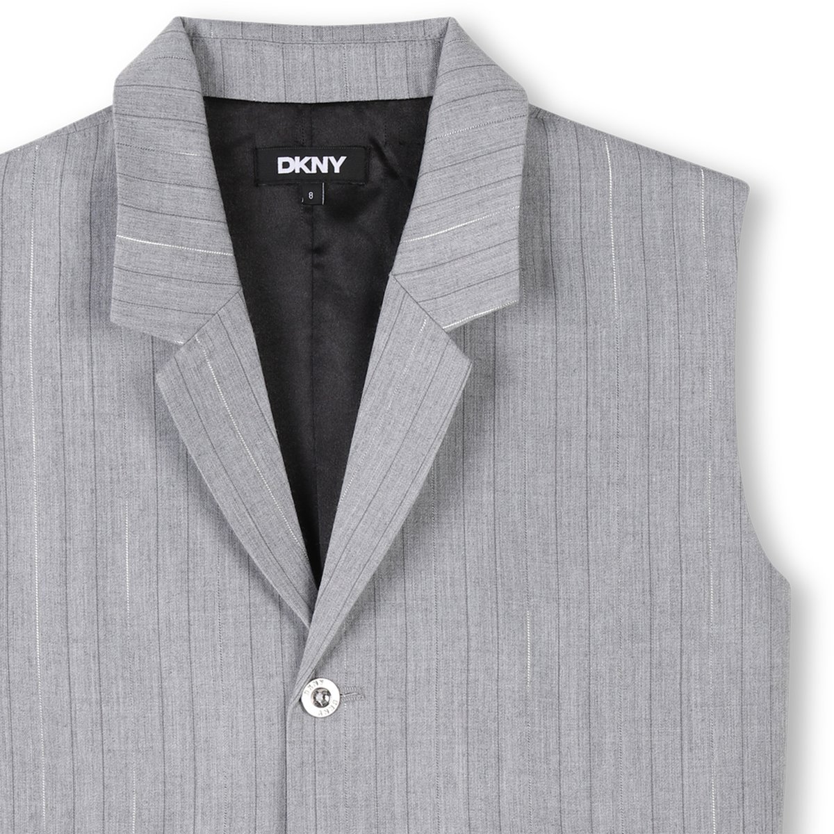 Veste rayée sans manches gris clair chine, DKNY