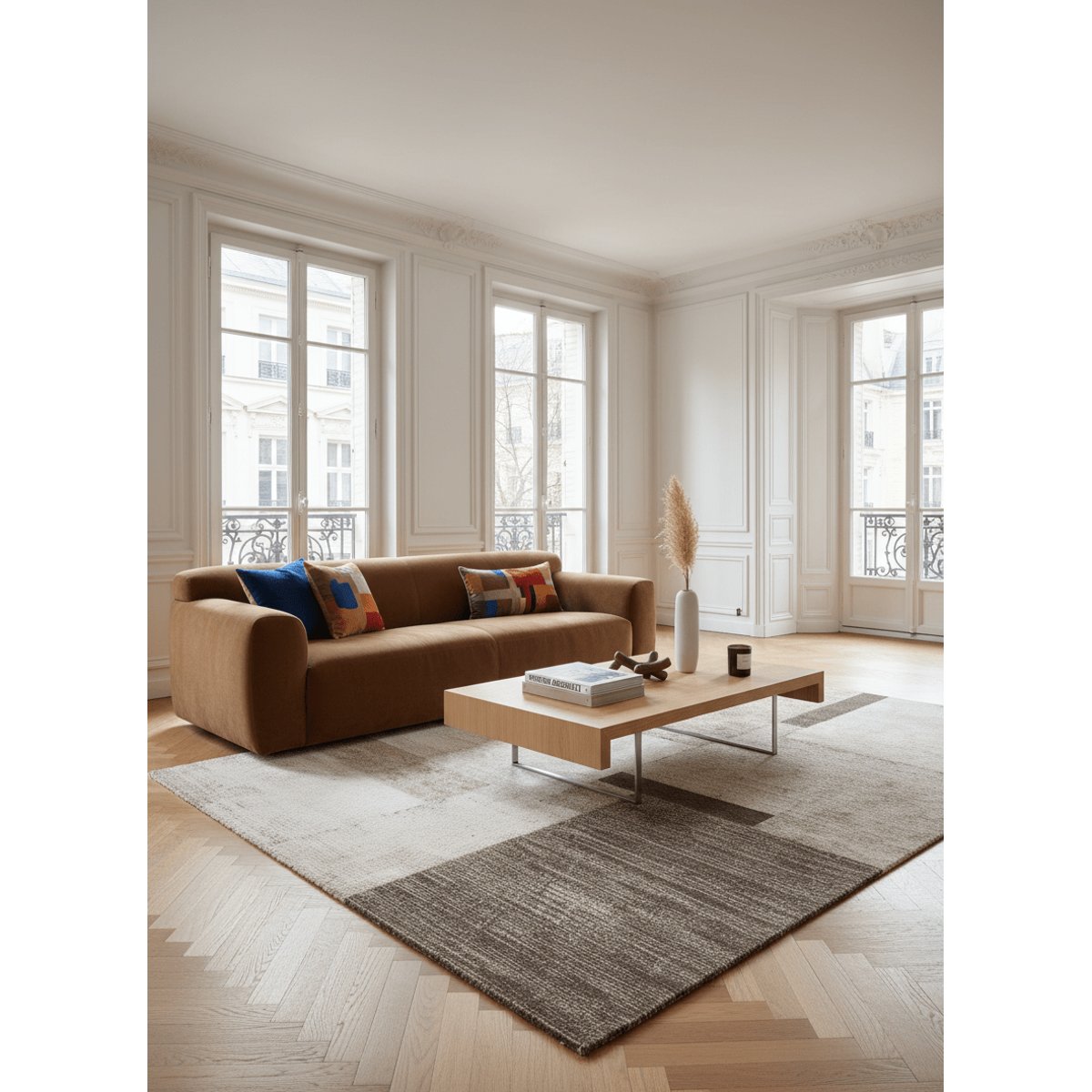 Tapis doux et design STAEL beige sable, AFK LIVING