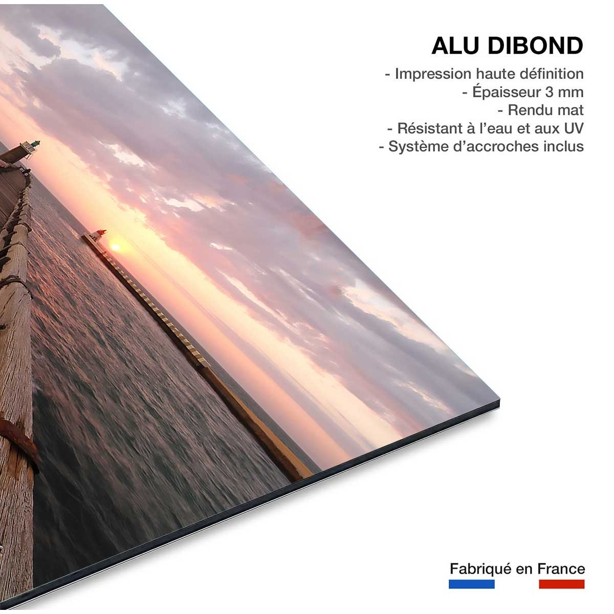 Tableau vue sur l'estacade capbreton tableau alu dibond, HEXOA