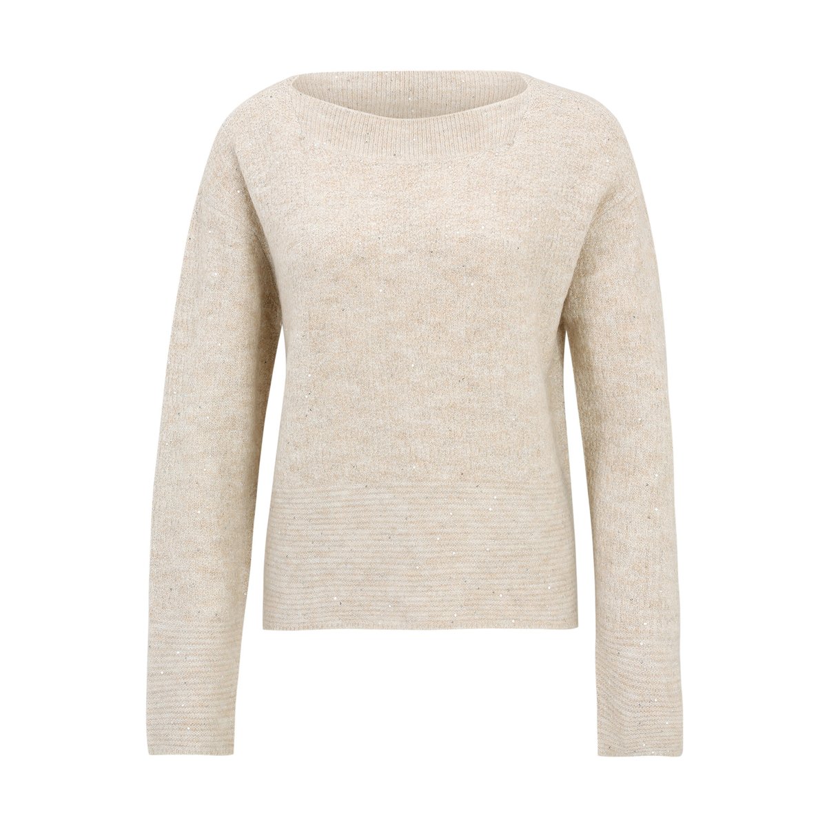 Pull-over en maille à teneur en fil fantaisie light beige melange, BETTY BARCLAY