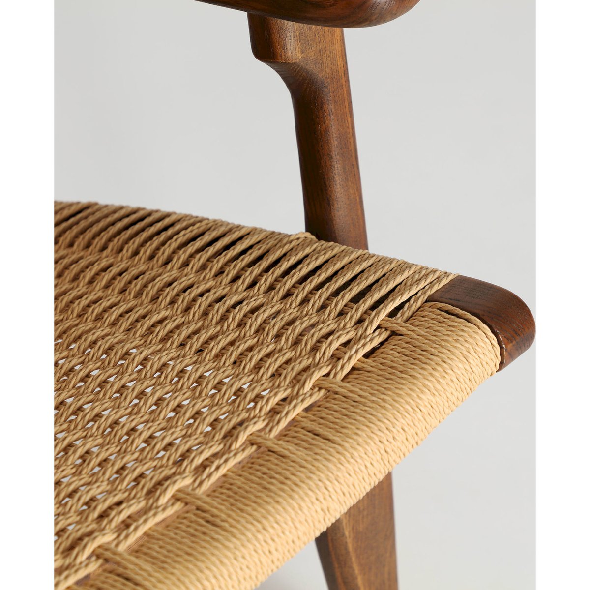 Fauteuil bohème en orme et corde VACIO brun et brun clair, RECOLLECTION