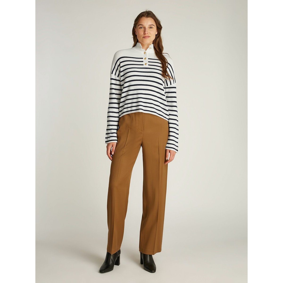 Button-Down Jumper white/navy, TOMMY HILFIGER