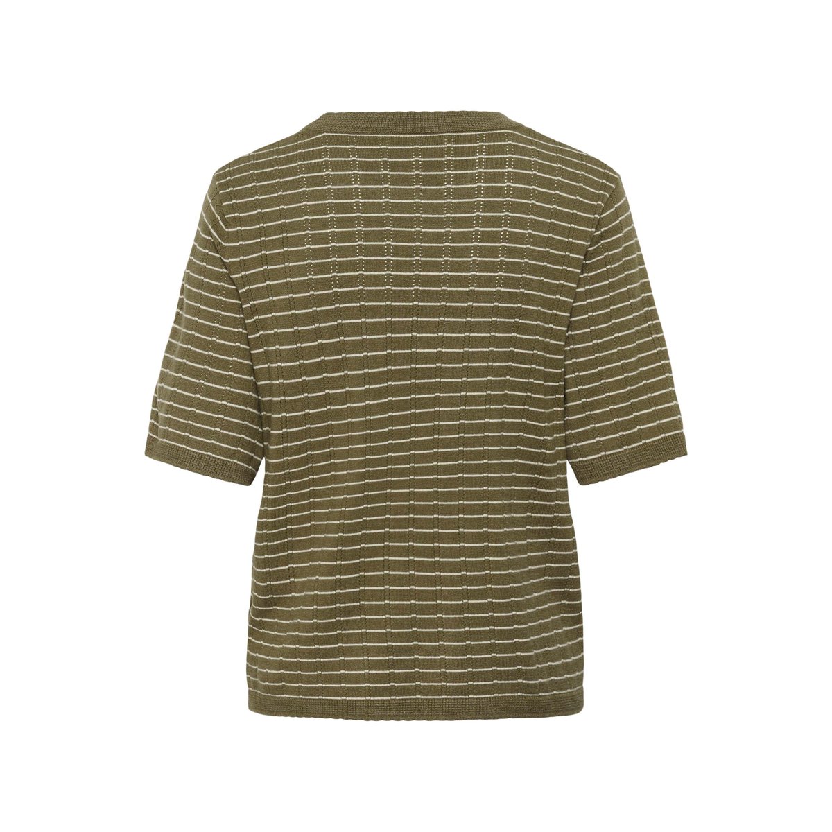 Pullover tricoté vert blanc dusky green w turtledove st, SOAKED IN LUXURY