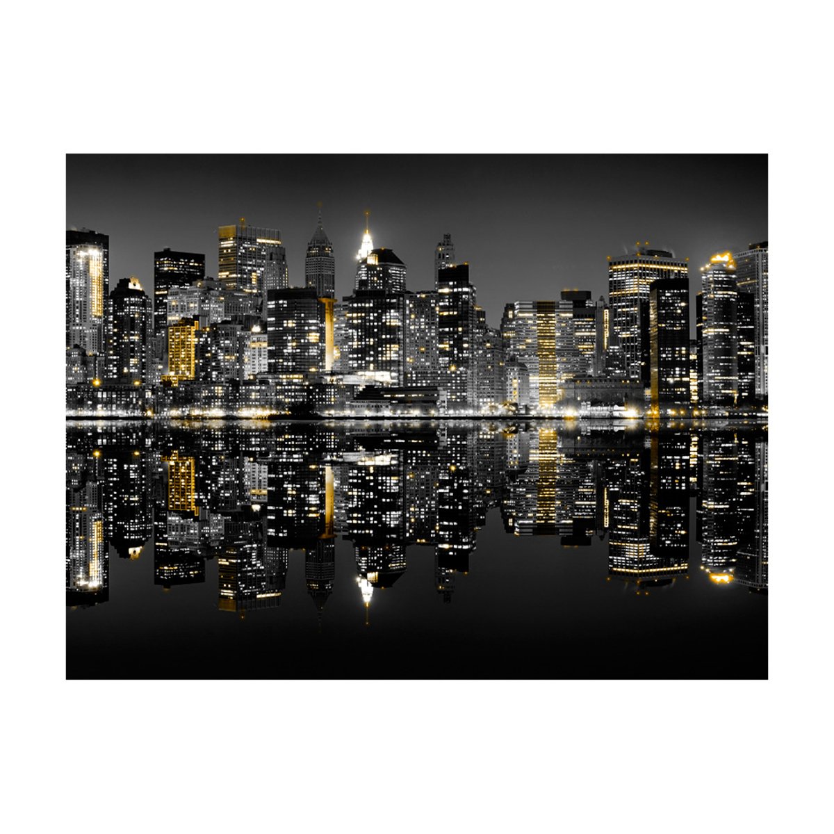 Papier peint intissé panoramique Ville et Architecture New York (or et argent) gris / argent, EDEN