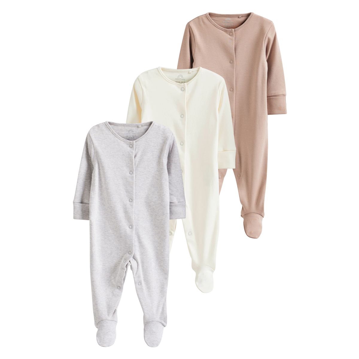 Dors-Bien bébé coupe classique, lot de 3 naturel, NEXT