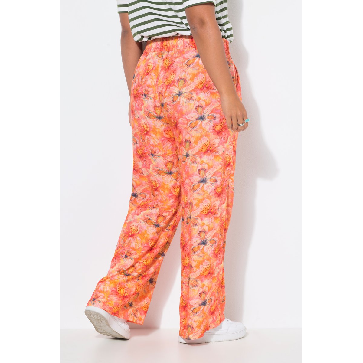 Pantalon palazzo, jambe large orange, STUDIO UNTOLD