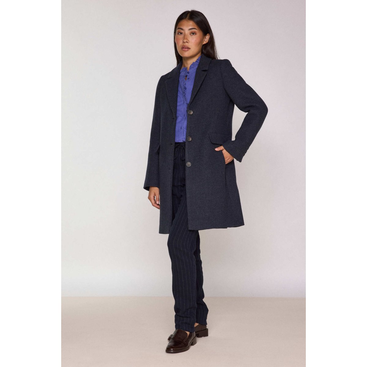 Manteau en laine mélangé ANABELLE gris souris, Maison 123