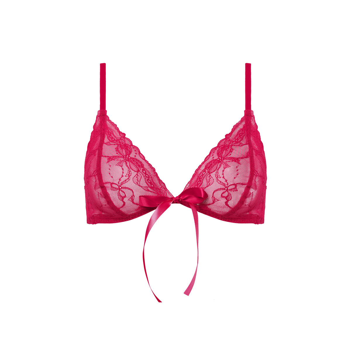 Soutien-gorge bralette triangle sans armatures SUGARLACE rouge, LISCA
