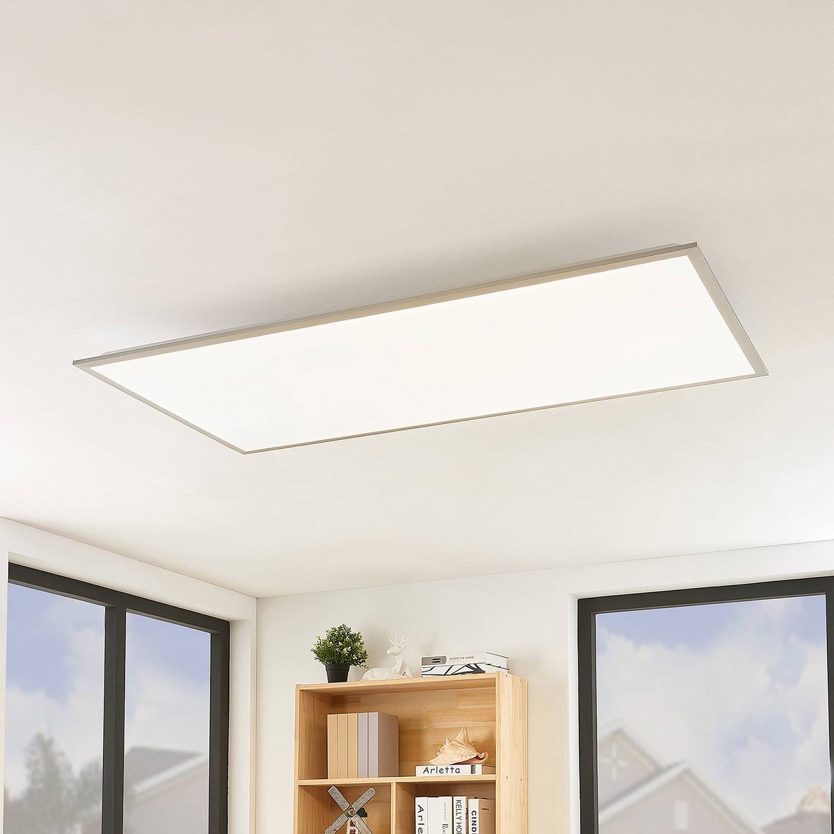 Panneau  moderneLED, Stenley blanc, argent, LINDBY