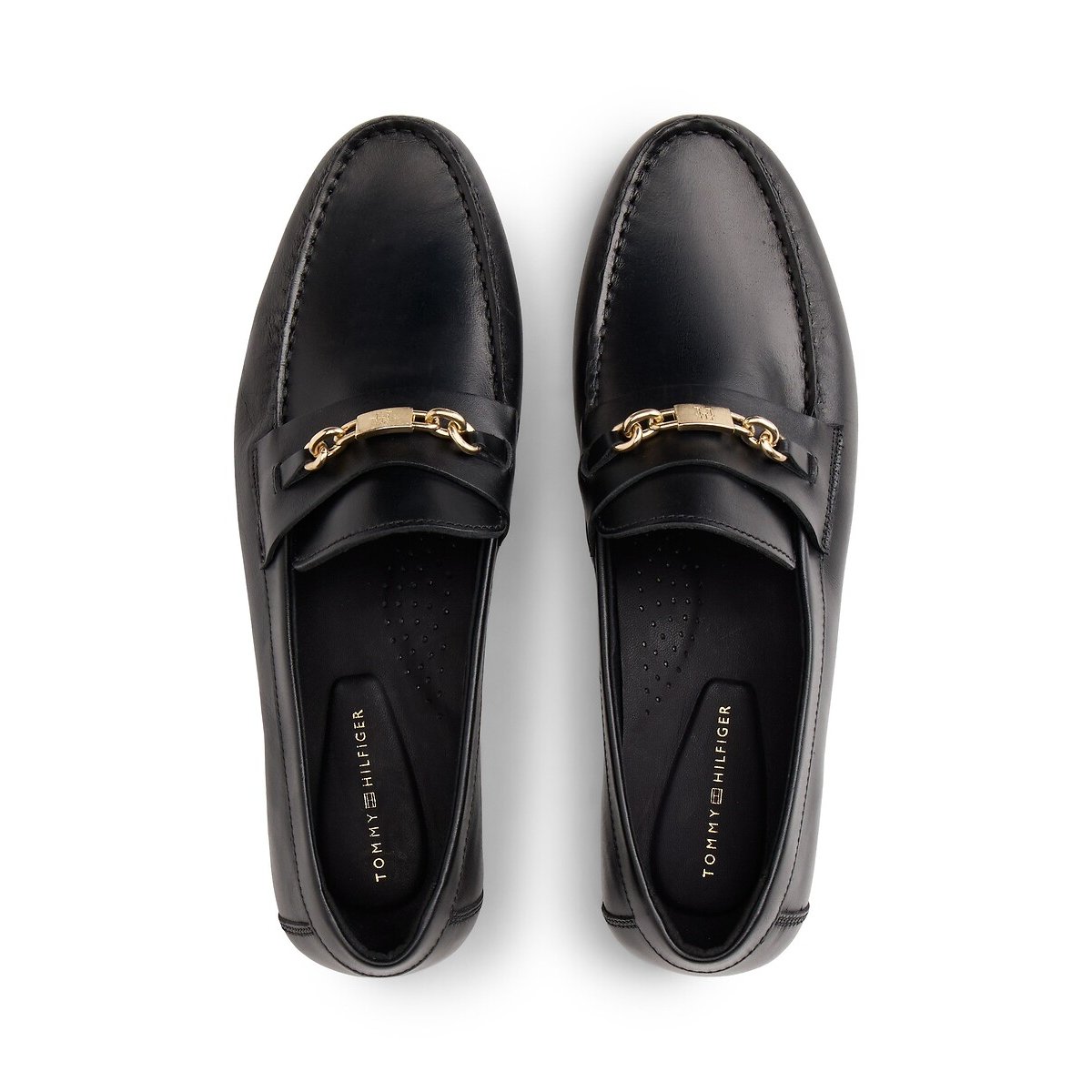 Mocassini in pelle Chain nero , TOMMY HILFIGER