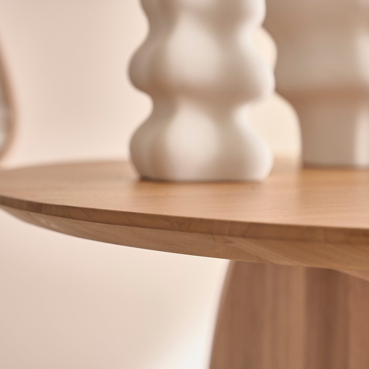 Table en bois de teck 6/8 pers.  LÉONIE naturel, BERAH GETAH