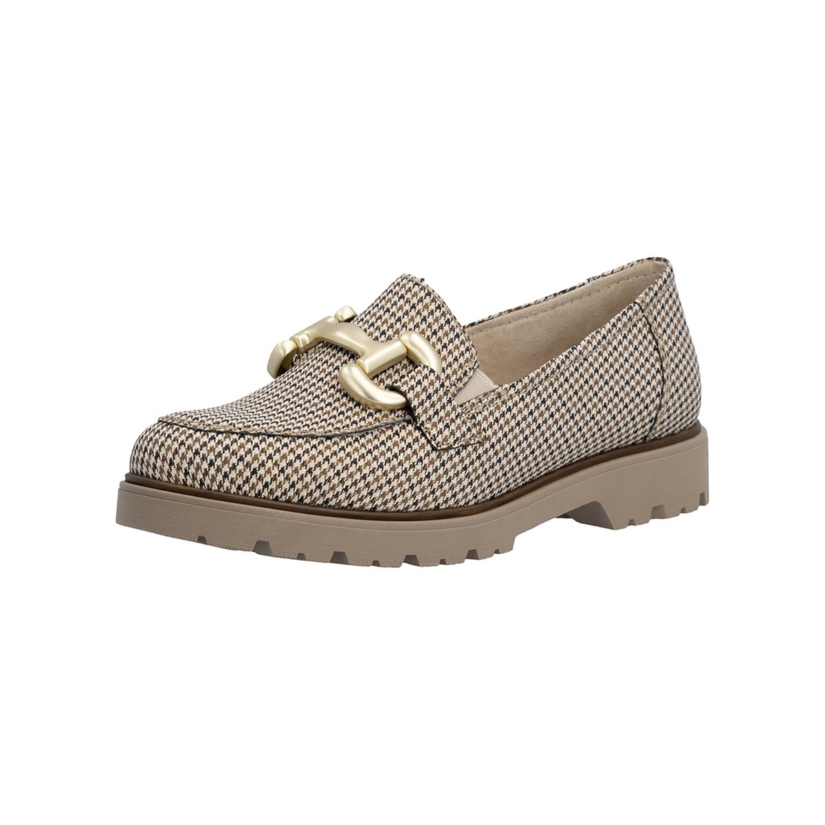 Mocassin à Cuir Rgd beige, RIEKER