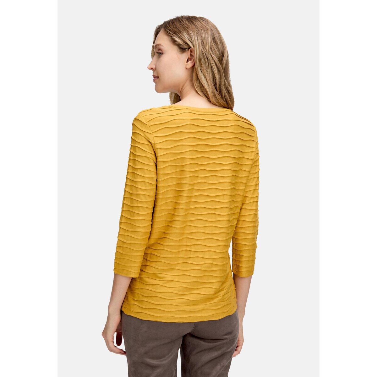 T-shirt basique de texture ondulée autumn gold, BETTY BARCLAY