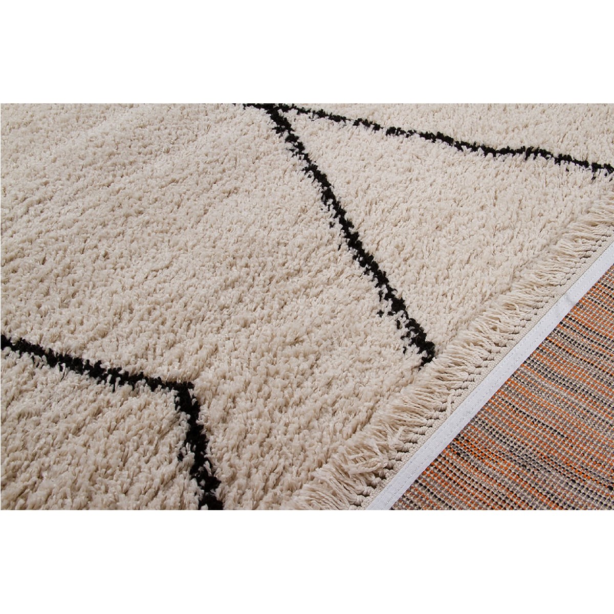 Tapis shaggy style berbère BEDOUN beige, NOVATREND