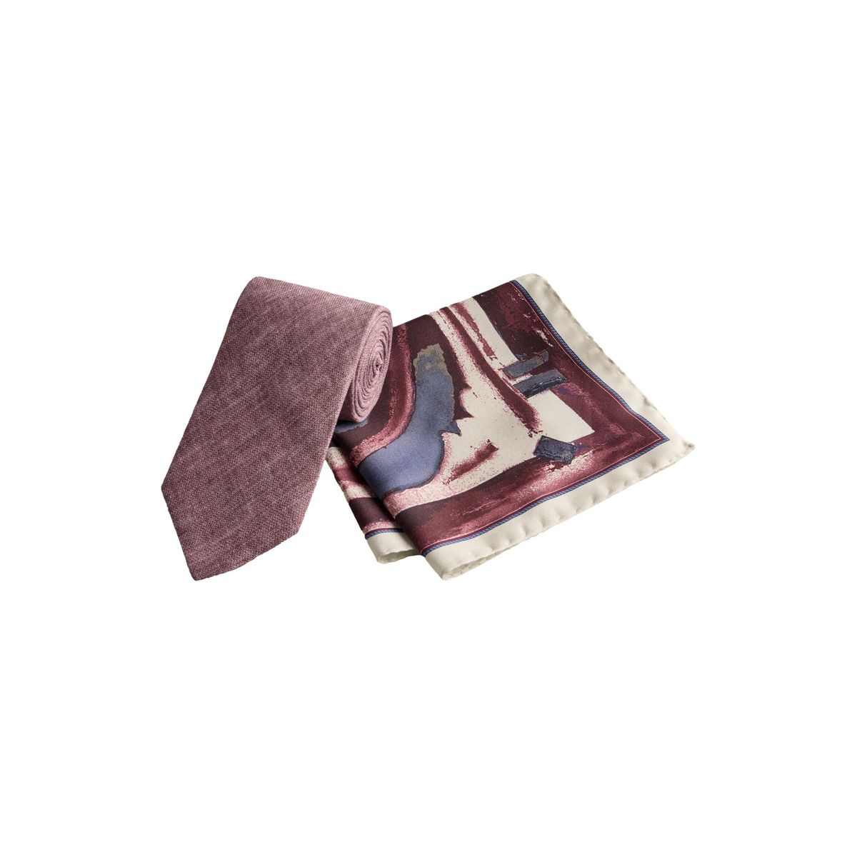 silk tie and pocket square set signature violet, NEXT