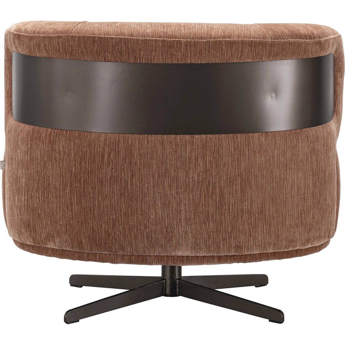 Fauteuil lounge pivotant texturé moka mousse, RECOLLECTION