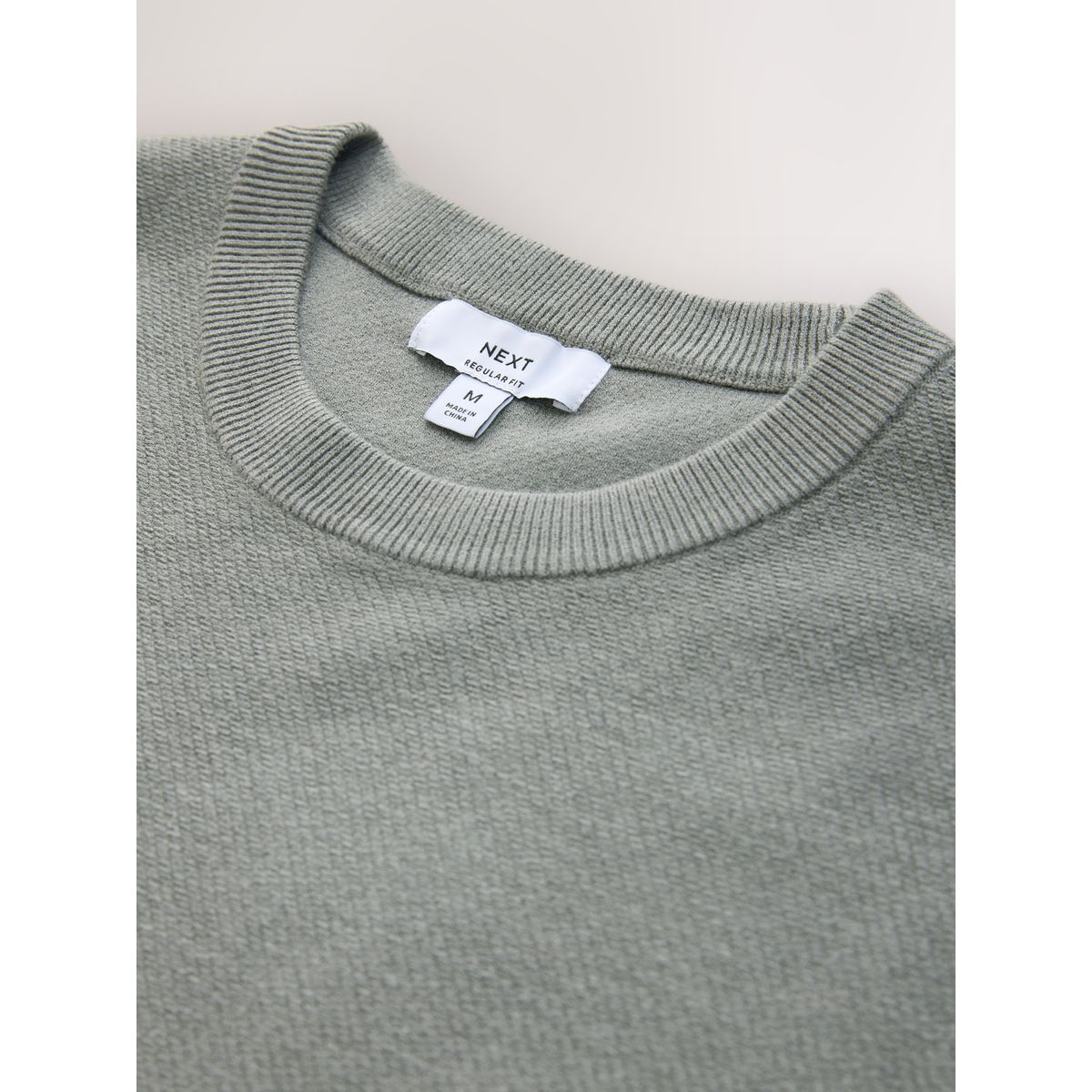 Pull standard ras du cou texturé/semi-épais gris, NEXT