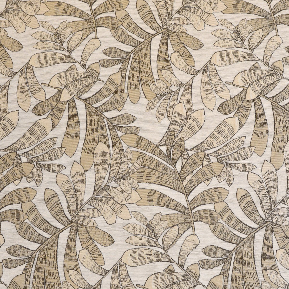 Rideau tamisant jacquard à motifs végétaux - QABANE naturel, HOME MAISON