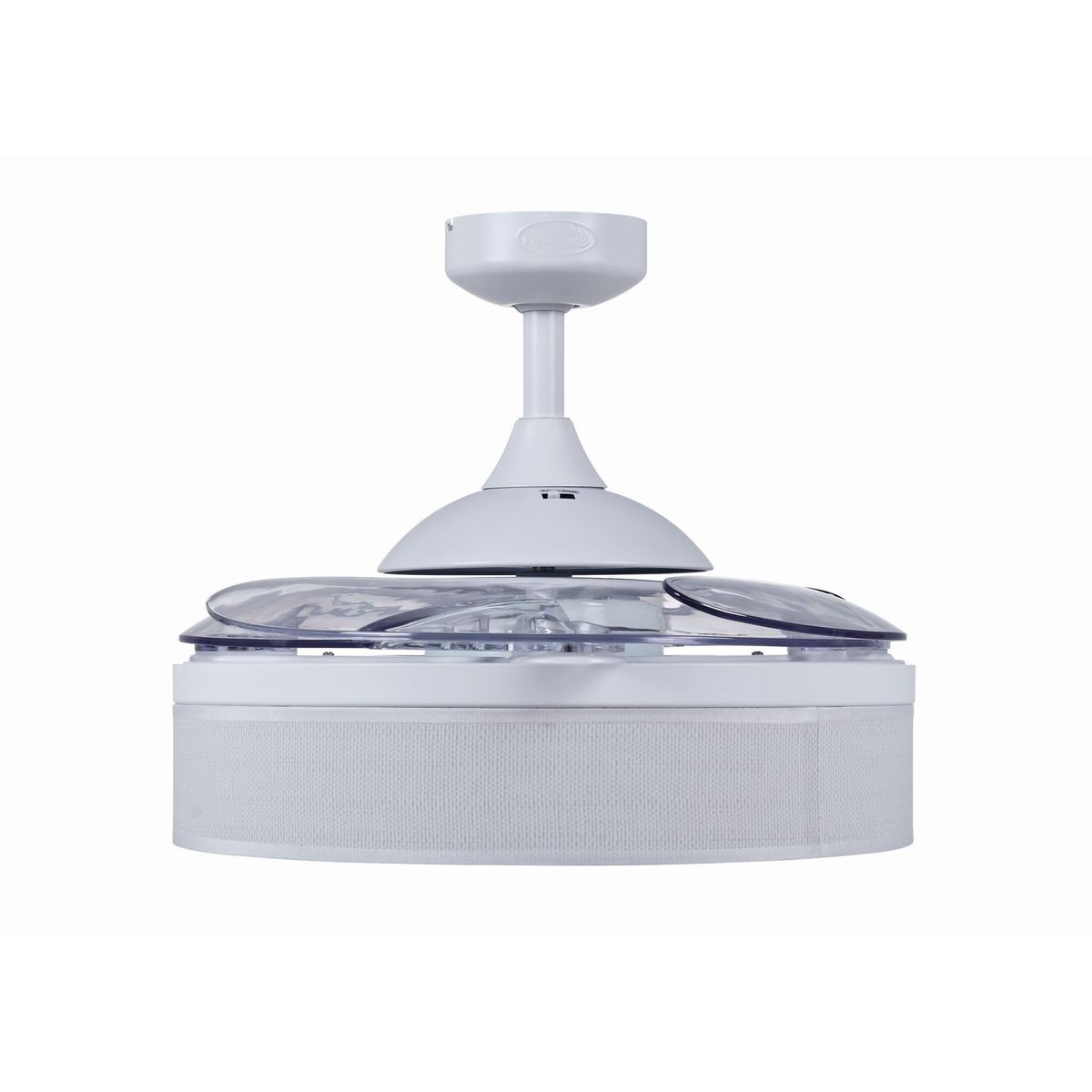 Ventilateur plafond FRASER blanc - transparent, BOUTICA-DESIGN