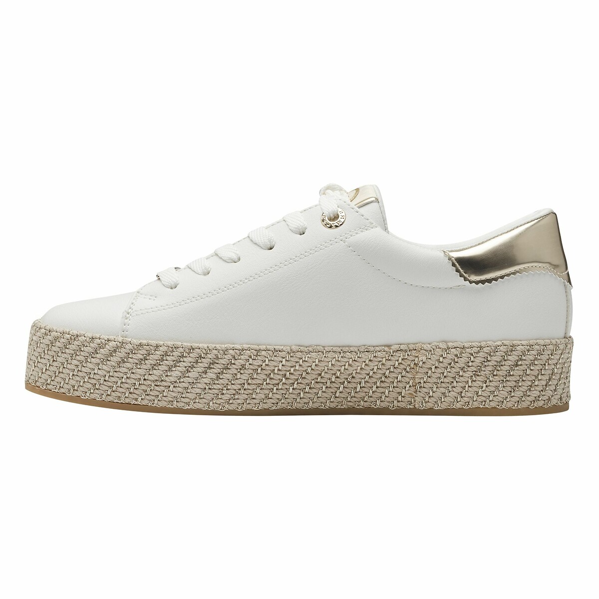 Trainers with Rope-Effect Sole white/gold-coloured, TAMARIS