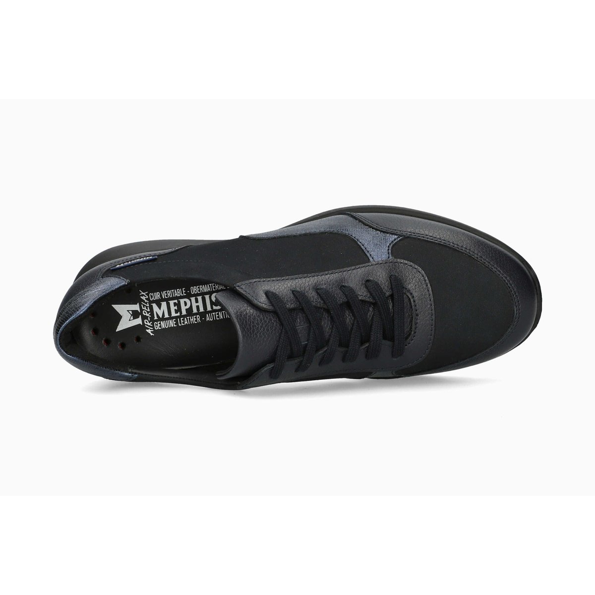 Baskets en cuir MENDY bleu 514, MEPHISTO