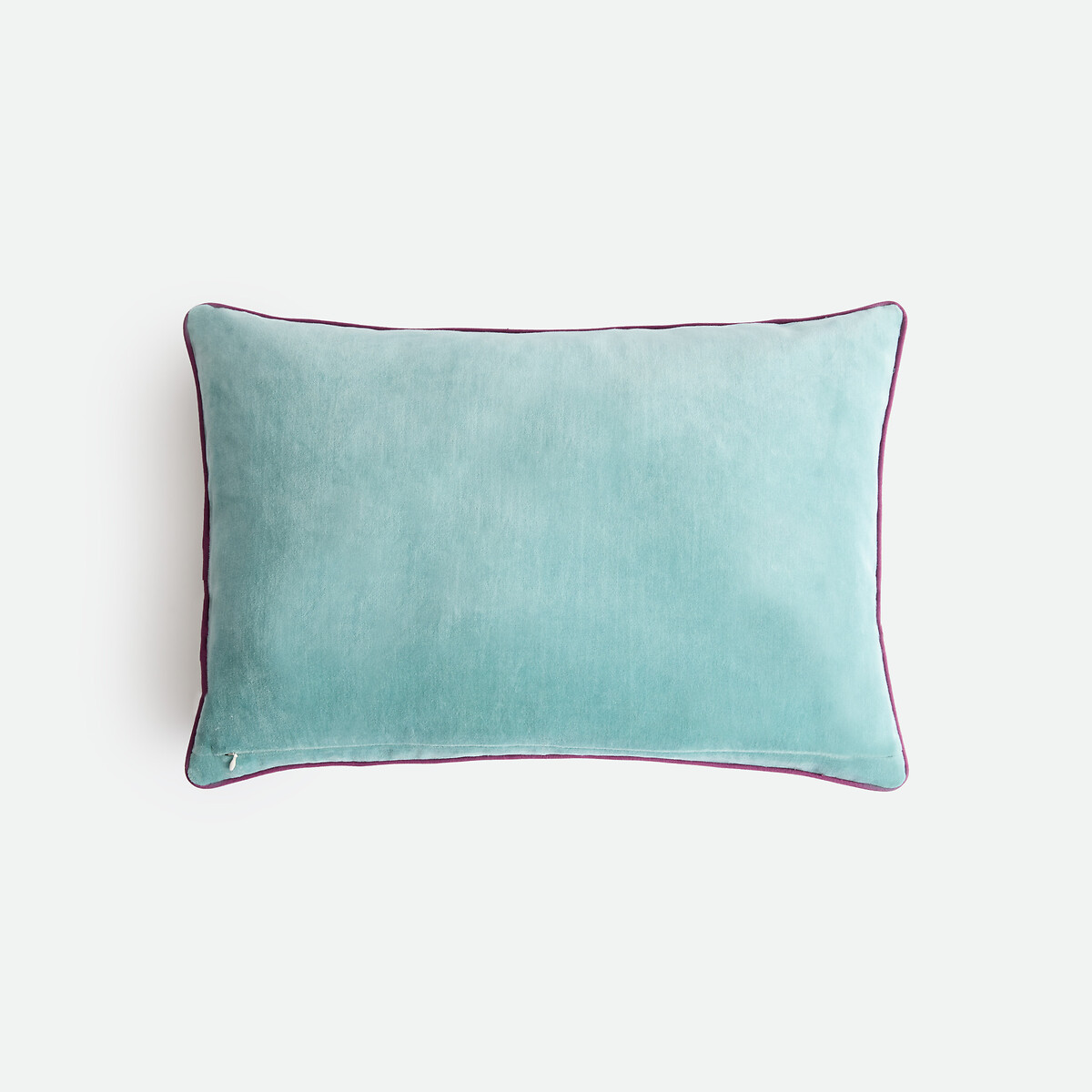 Housse de coussin, en coton imprimé block-print, SHANDIRA bordeaux/céladon, LA REDOUTE INTERIEURS