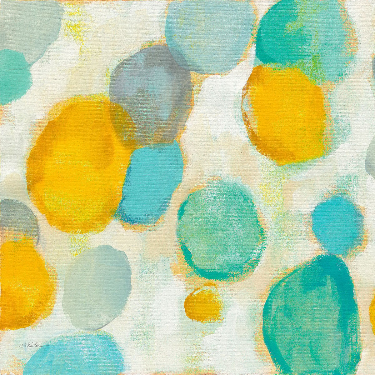 Tableau watercolor circle tableau alu dibond, HEXOA
