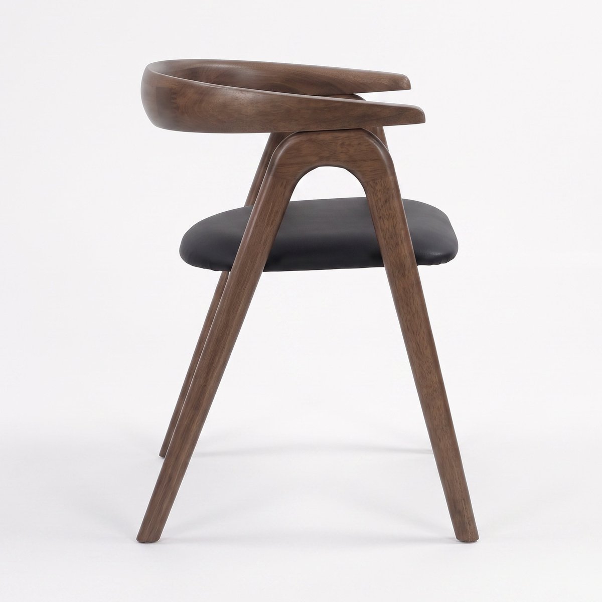 Chaise en cuir synthétique - HAWA marron, MAISON PAVANE
