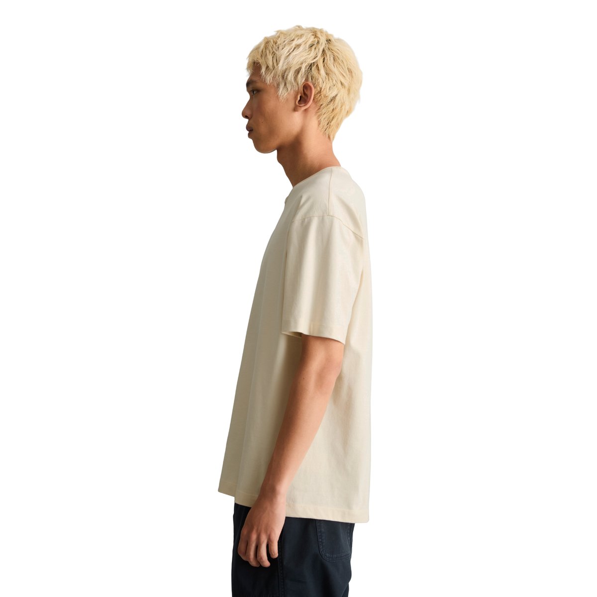 T-shirt ample avec un ourlet roulé à l'encolure blanc, MARC O’POLO DENIM