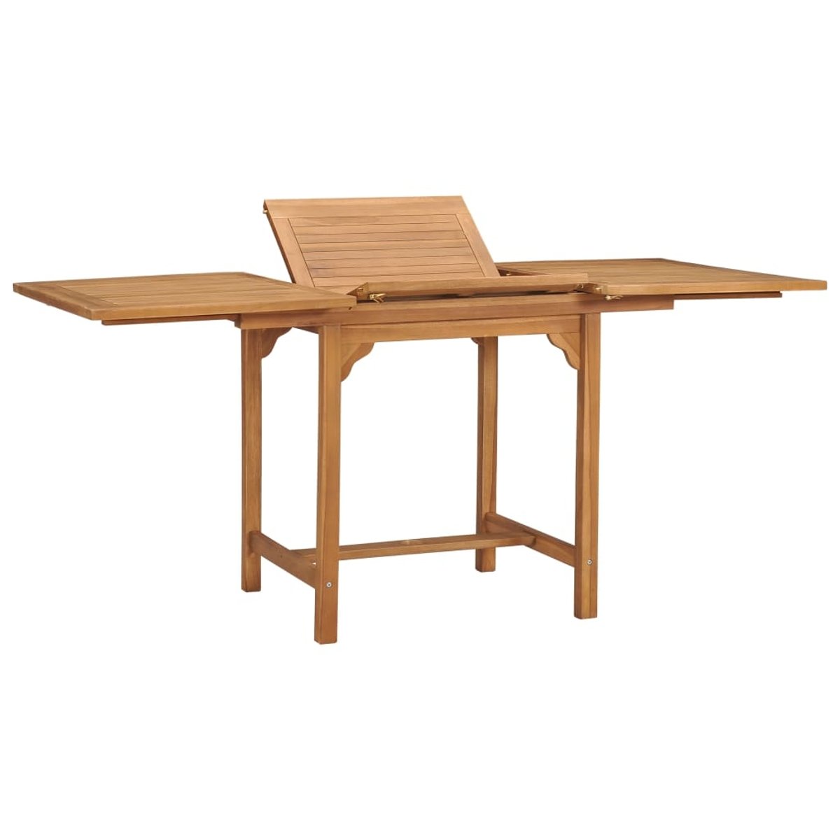 Table de jardin extensible en teck marron brun, HOME MAISON