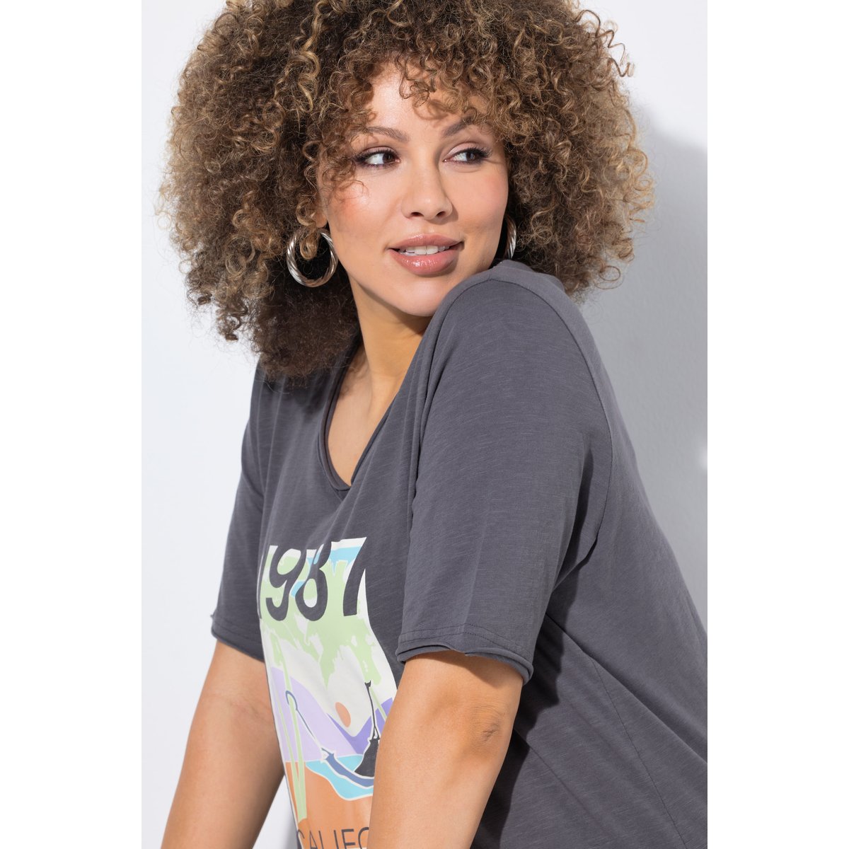 T-shirt gris graphite, ULLA POPKEN