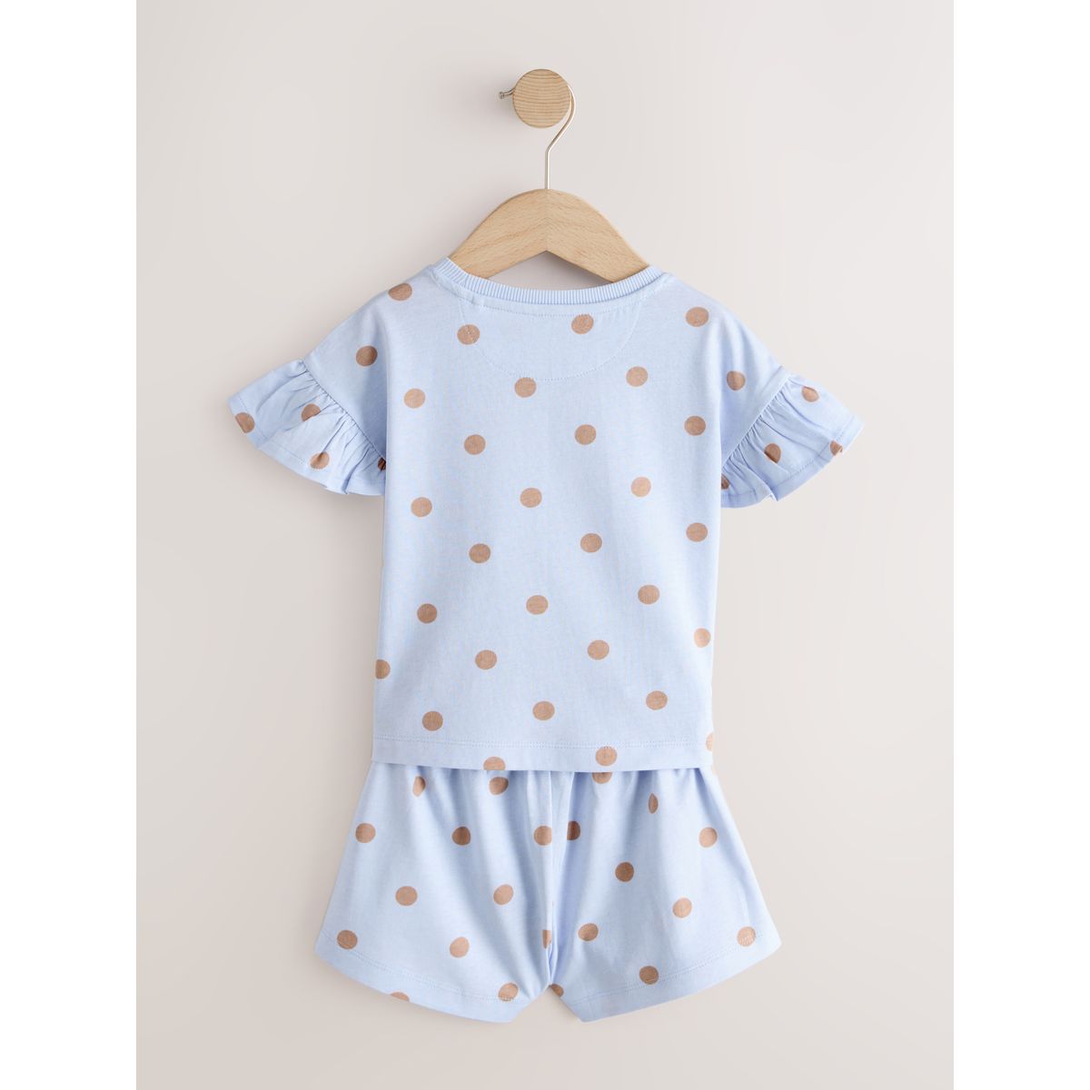 Pyjama short à pois, lot de 3 bleu/marron, NEXT