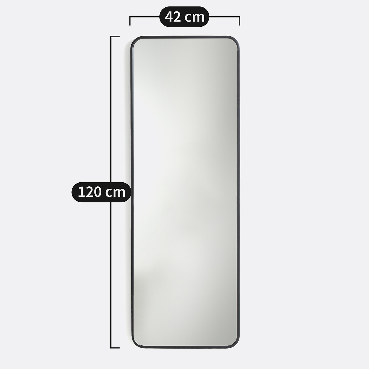 Miroir rectangulaire, en métal fer, largeur 42 x hauteur 120 cm, IODUS laiton, LA REDOUTE INTERIEURS