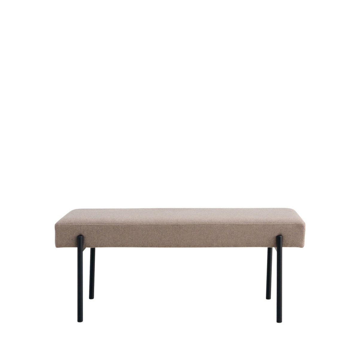 Banc en tissu et métal L100cm- SWINDON taupe, HOUSE NORDIC