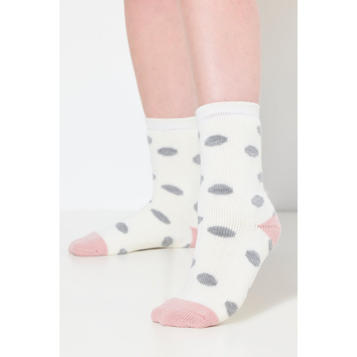Lot de 2 paires de chaussettes cocooning blanc neige, ULLA POPKEN