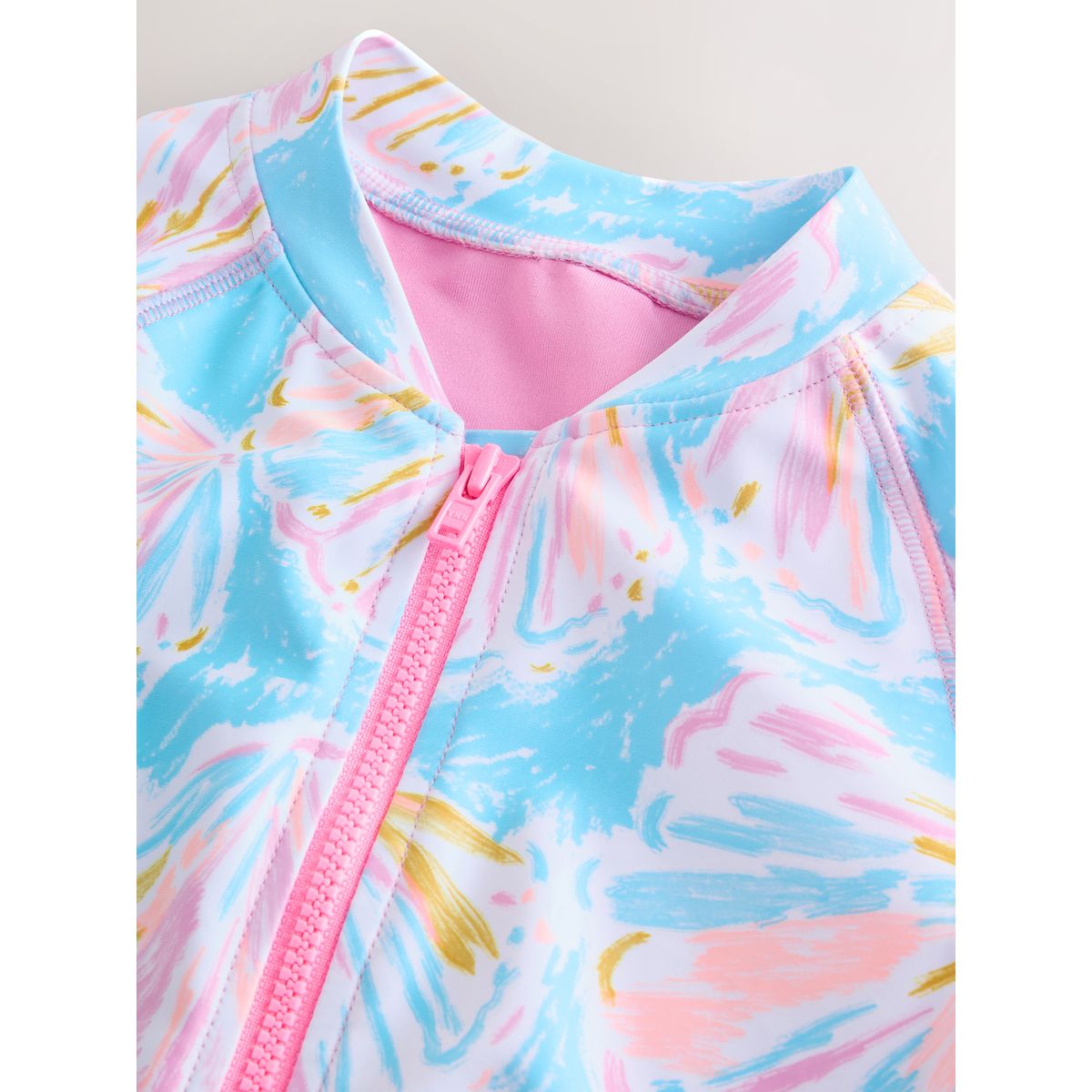 Maillot de bain anti-uv à manches courtes coquille bleue, NEXT