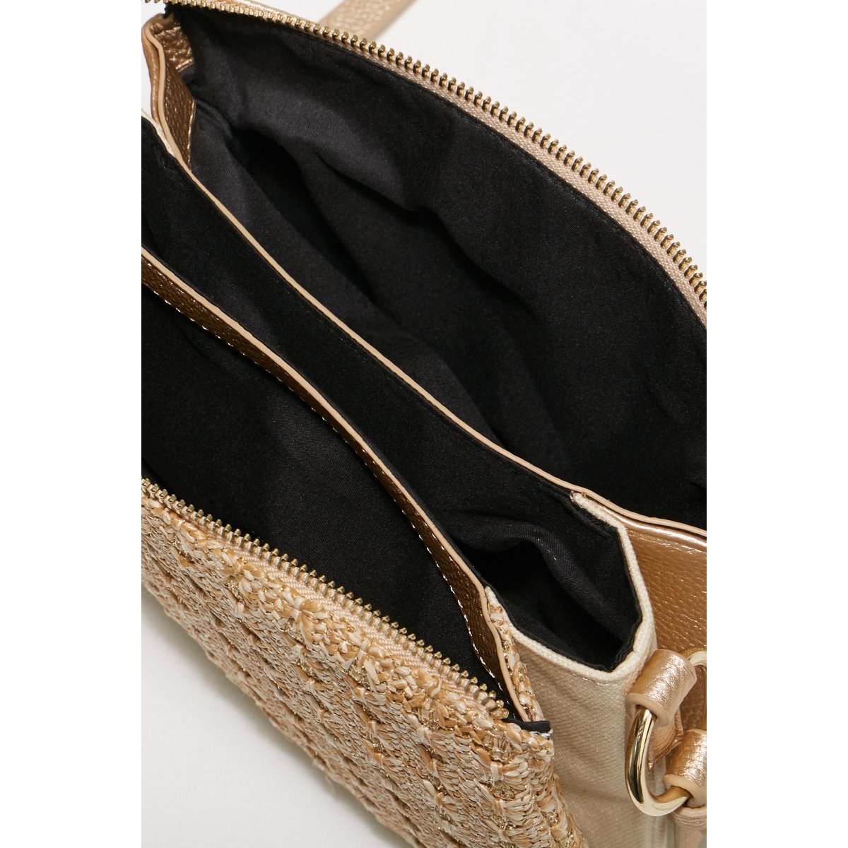 Sac pochette tressé ecru, BREAL