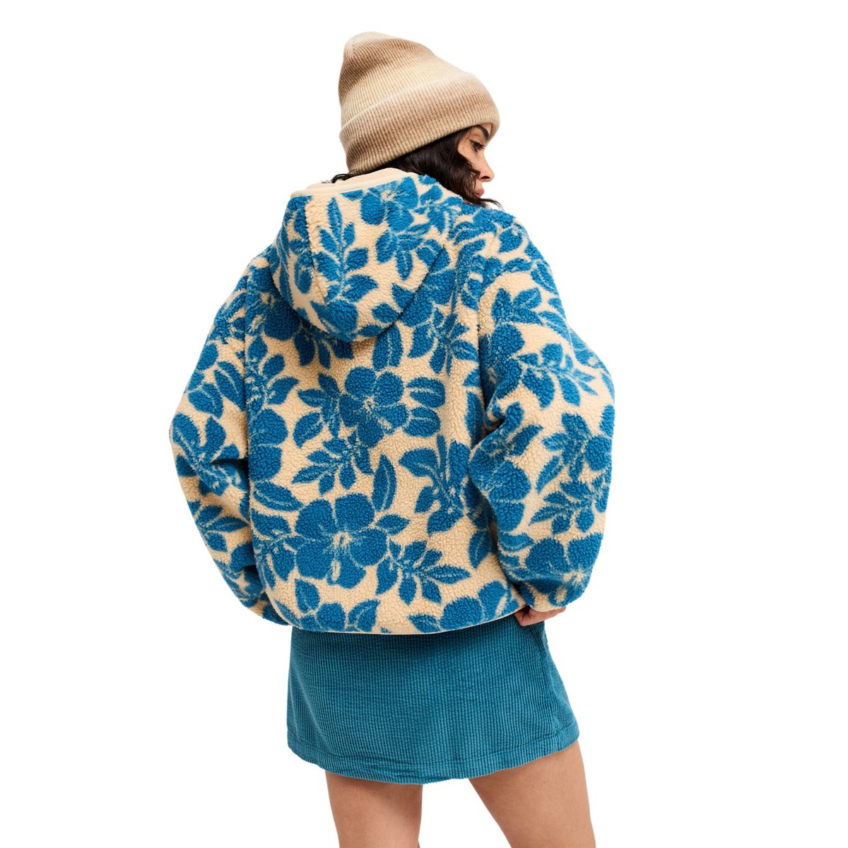 Polaire zippée en sherpa SILVERSKY. beige peeble polar mo, ROXY