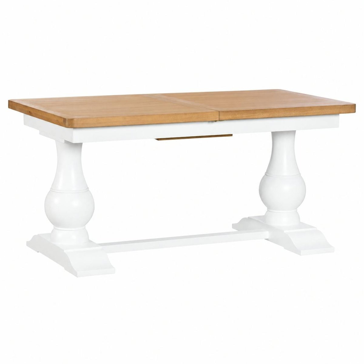 Table à manger extensible blanche style bord de mer 160-200 cm VELIA blanc, PIER IMPORT