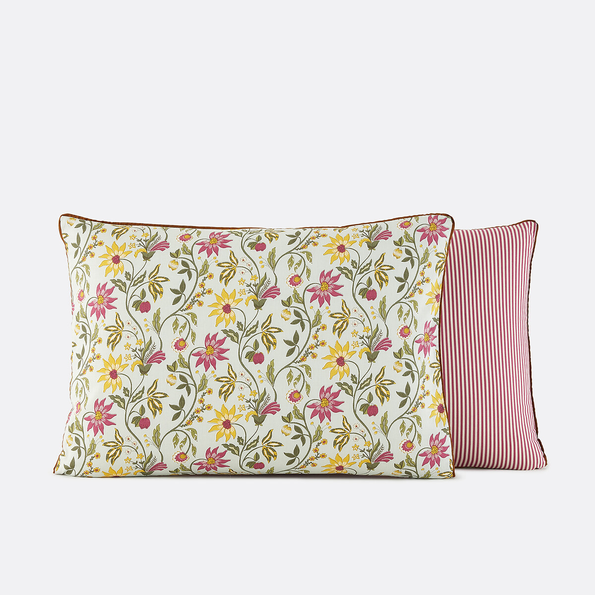 Funda de almohada de algodón lavado, estampado de flores, HARNEY estampado de flores, LA REDOUTE INTERIEURS