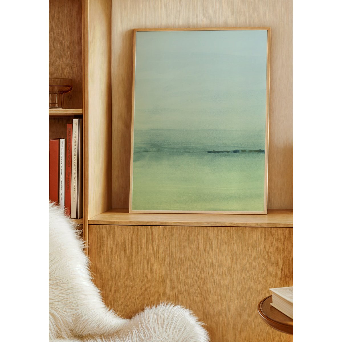 Affiche avec tableau décoratif, 50 x 70 cm beige, HANNUN