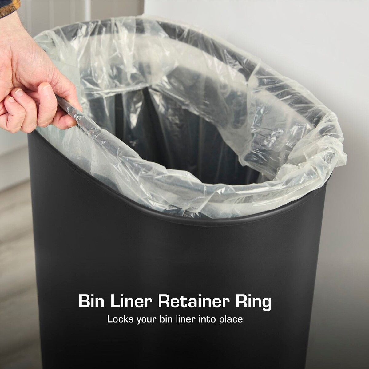 55L Oval Sensor Bin black, SWAN