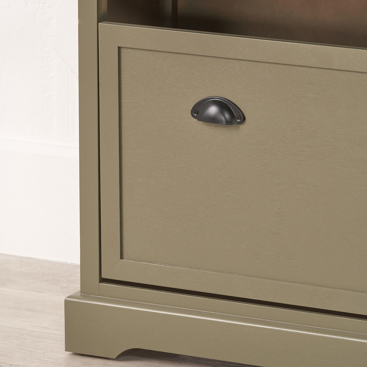 Cotsen Pine Wood Shoe Cabinet olive green, SO'HOME