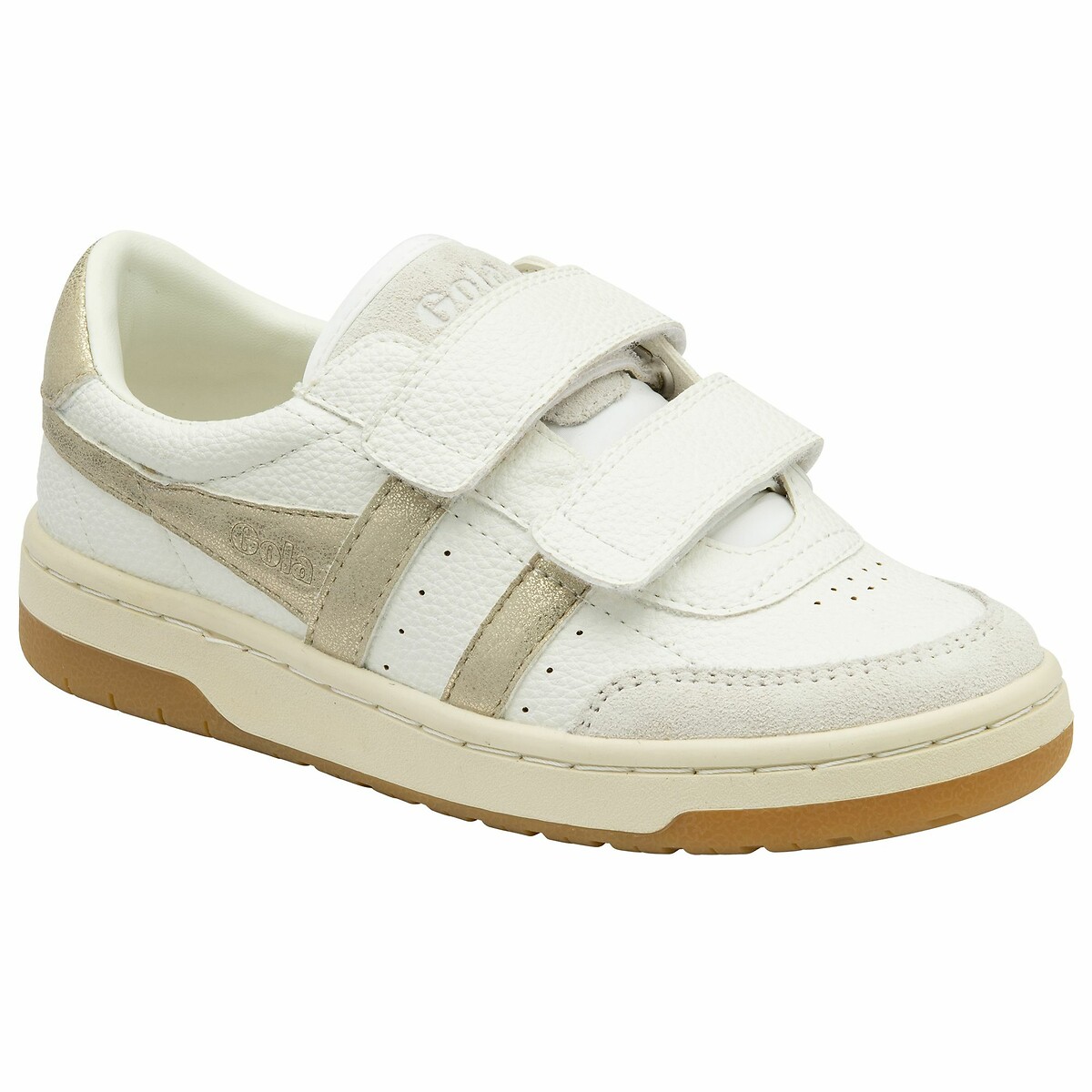 Baskets Falcon Mirror Strap blanc/doré, GOLA