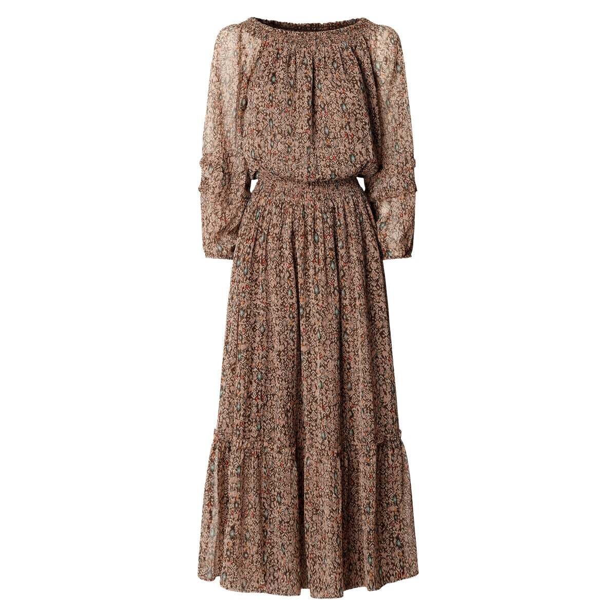 Robe Longue À Imprimé Fantasie brun terre, PEPE JEANS