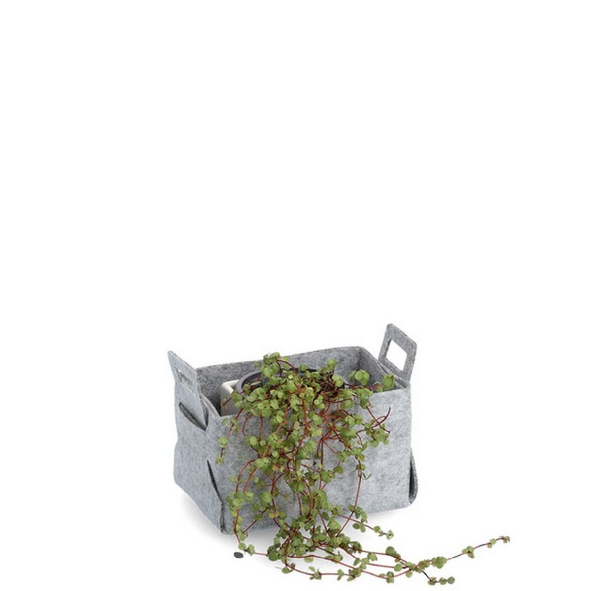 Corbeille feutre design gris, ZELLER PRESENT