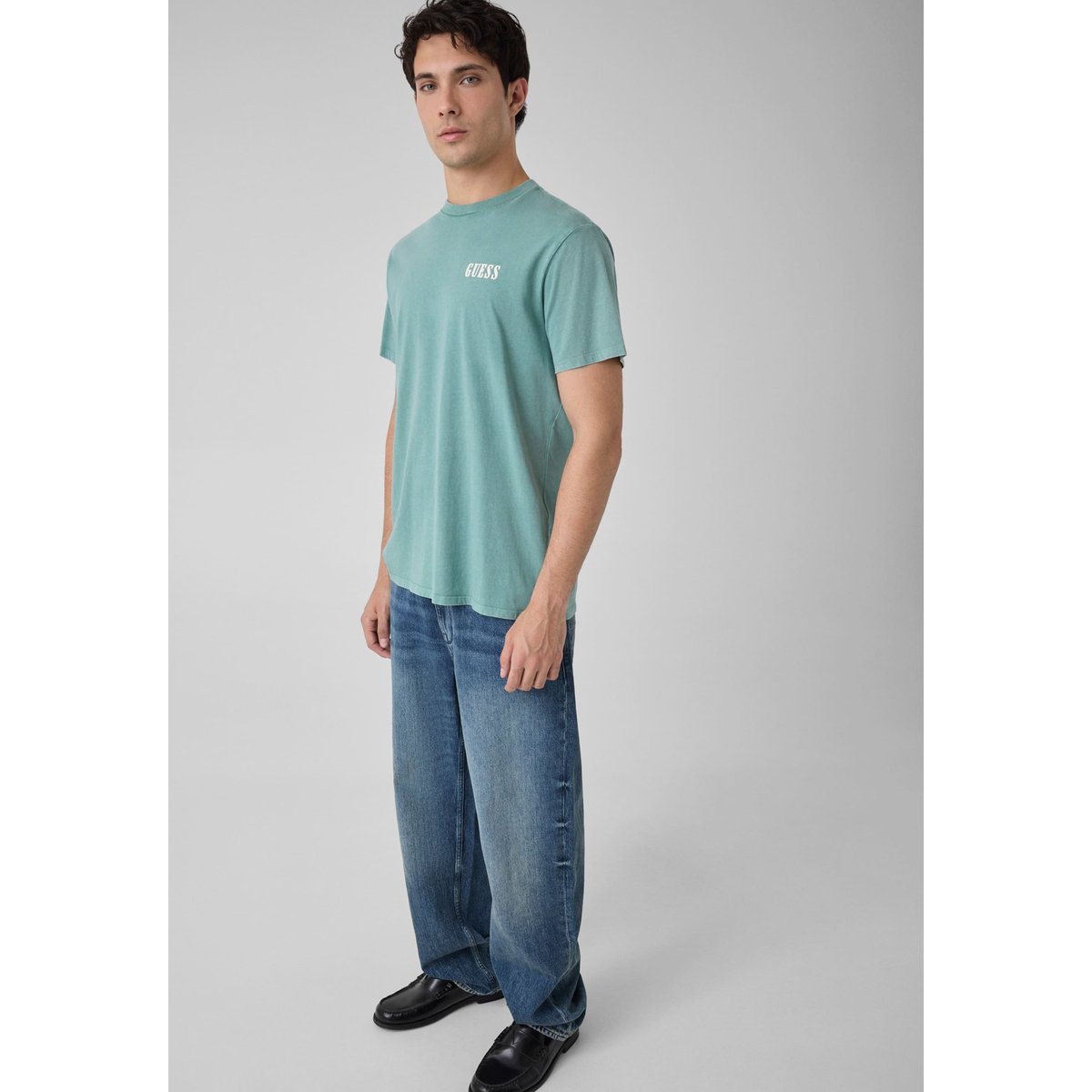 T-Shirt En Coton vert, GUESS