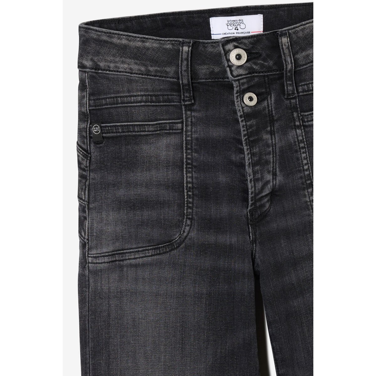Jeans flare PULP high flare, longueur 34 grey, LE TEMPS DES CERISES