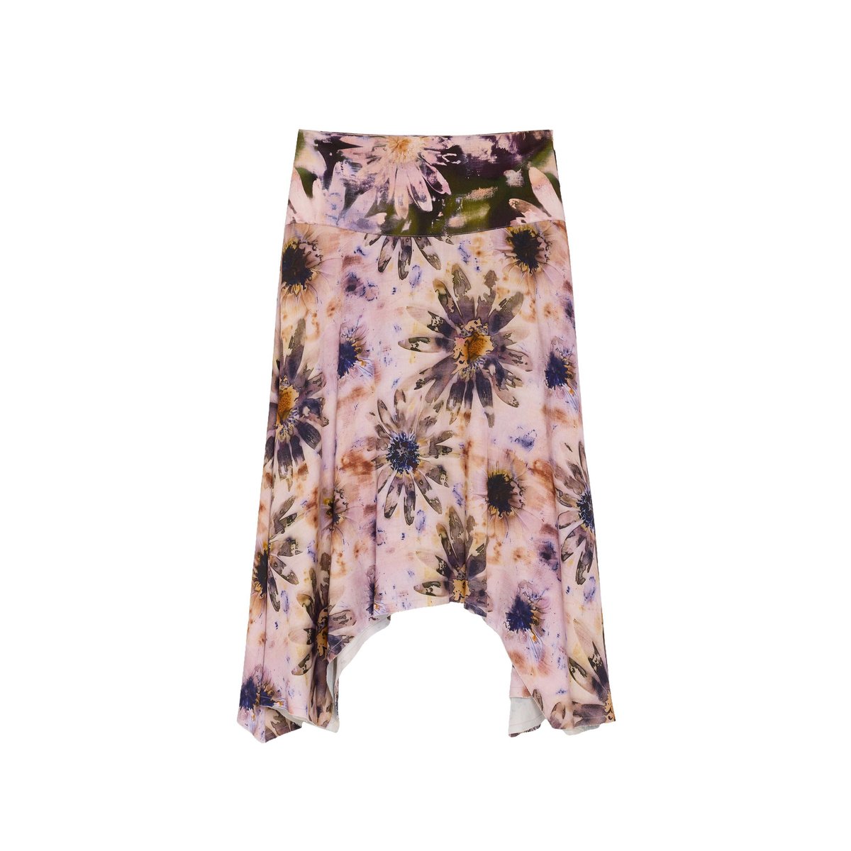 Jupe asymétrique imprimée rose, DESIGUAL