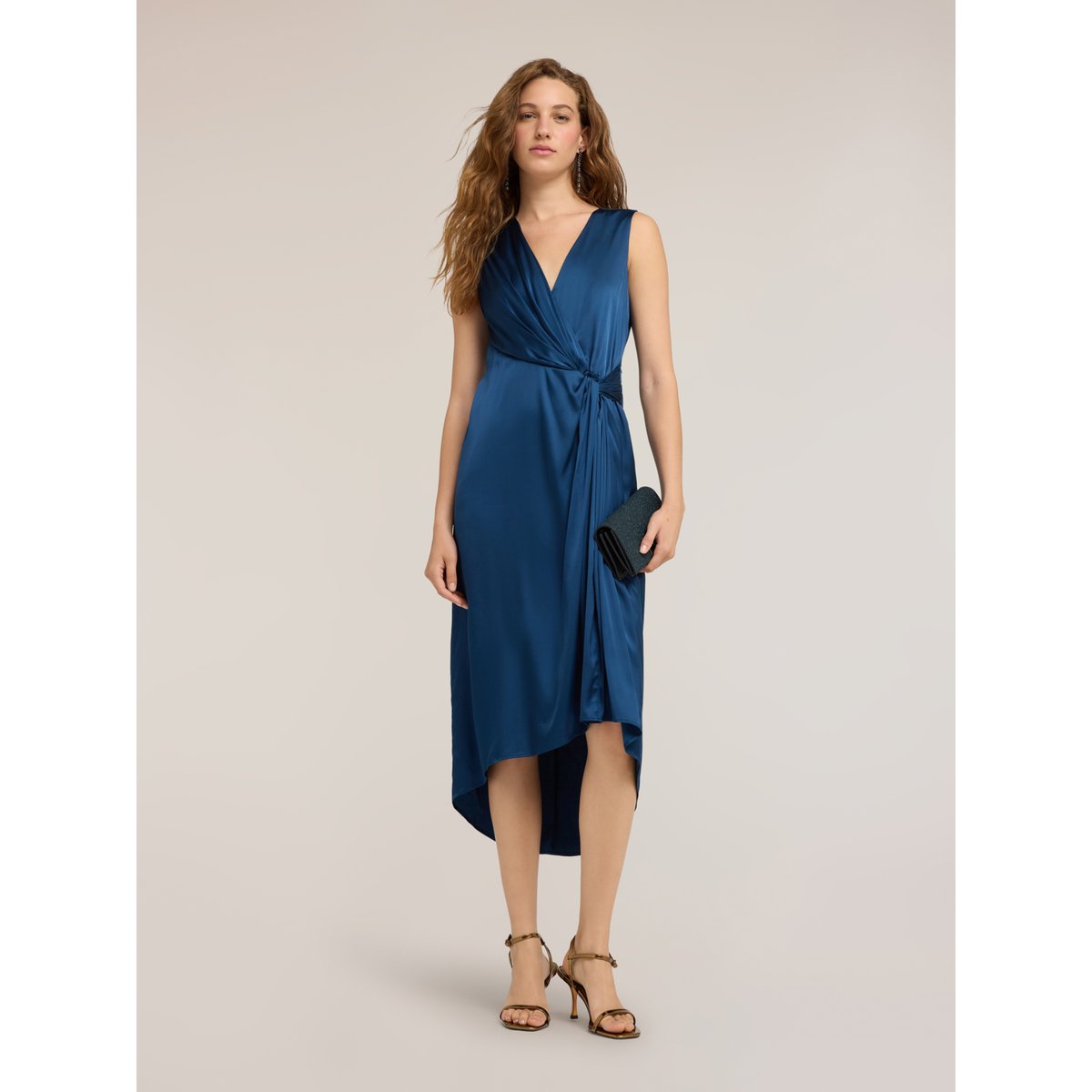 Robe avec drapé bleu, MOTIVI